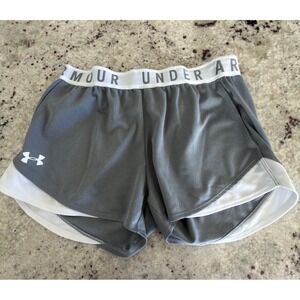Under Armour Gray Athletic Shorts Women's Small HeatGear